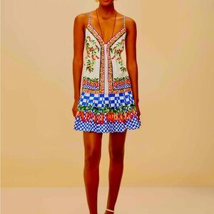 Off-White Picnic Peppers Ainika Organic Cotton Mini Dress